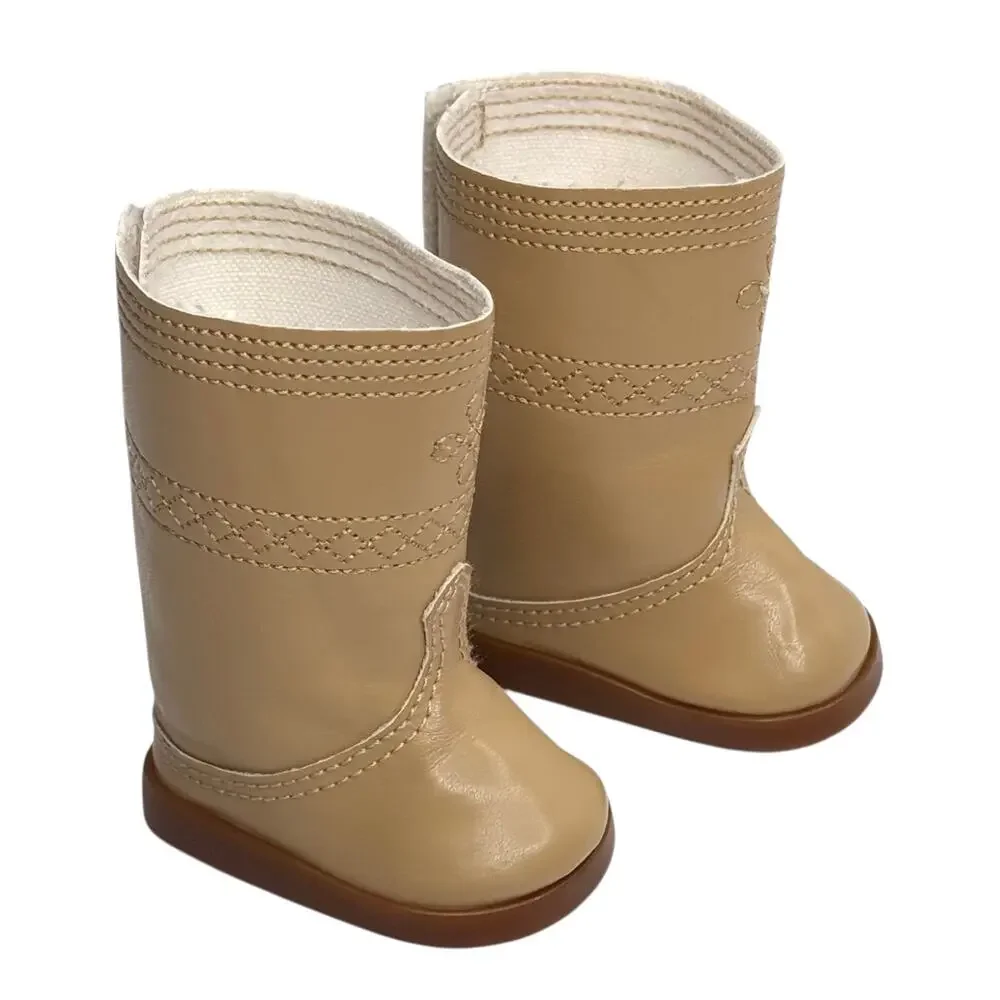 American Girl Ivy Doll Boots Julie's Friend Meet Outfit Shoes Tan Brown Retired